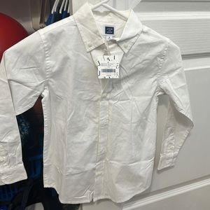 Janie and Jack Boys white shirt size 5
